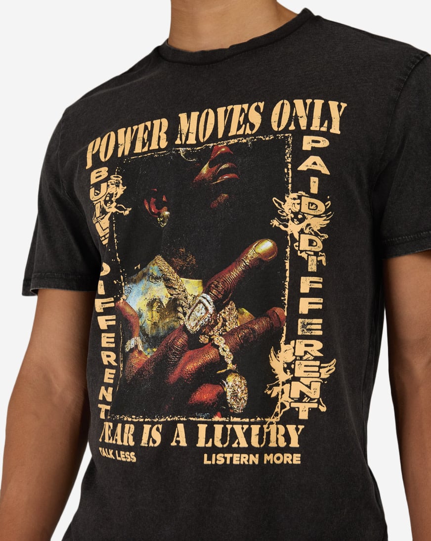 Shop Urban Classics Power Moves Only Tee MTUS691A-US-03054 black