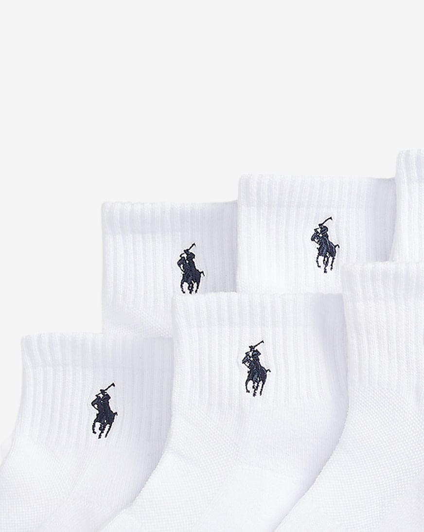 Shop Polo Ralph Lauren Sport 6Pk Quarter Socks (L) 824480PKZ3-100