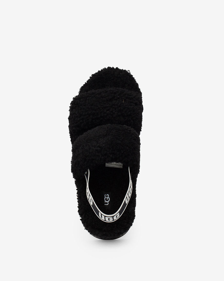 Shop UGG Oh Fluffita Platform Slippers 1120876BLK black