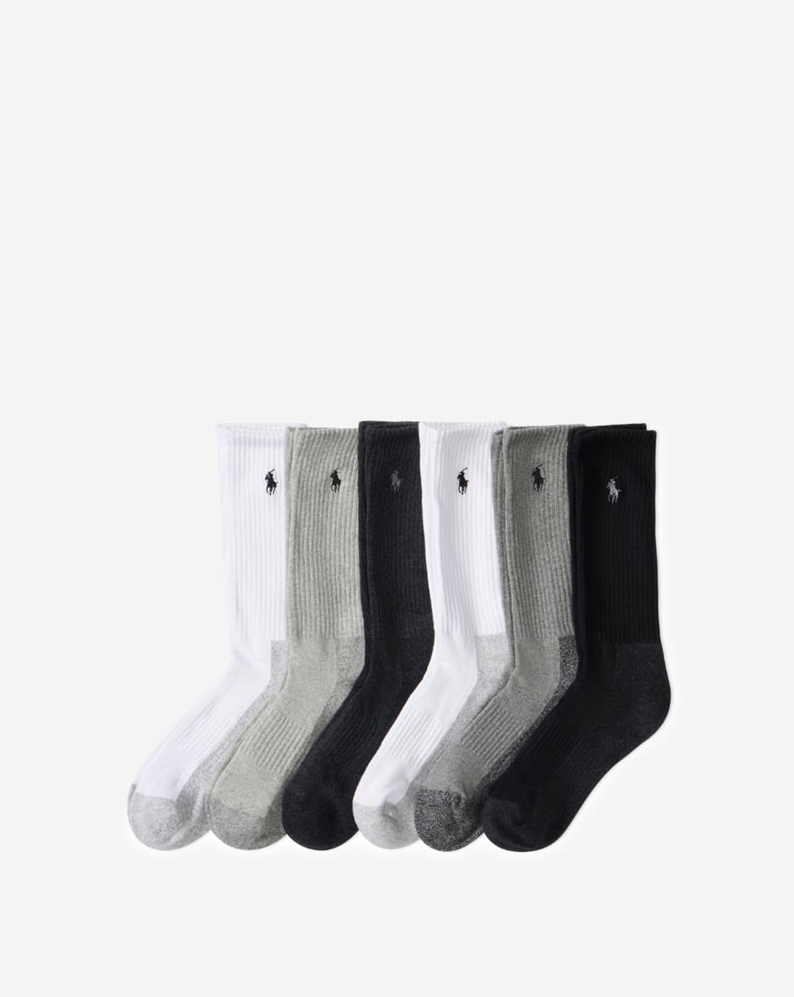 Shop Polo Ralph Lauren Sport 6Pk Crew Socks (L) 821488PKZ3-150