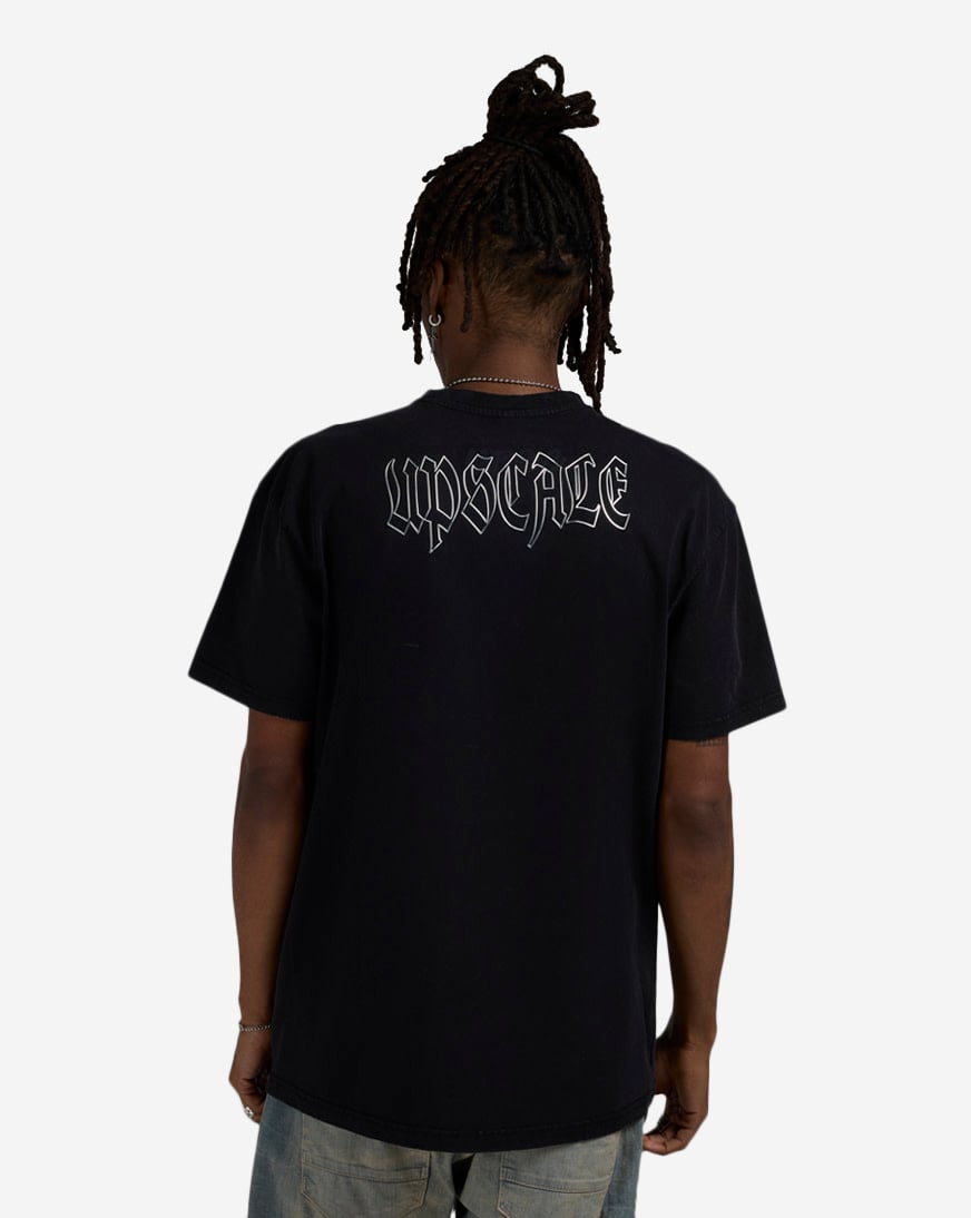 Shop Upscale Chrome Hanging Crosses Acid Washed Tee MTUS524A-00007