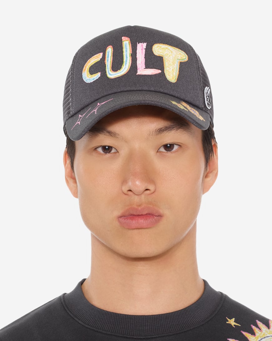 Shop Cult of Individuality Hand Drawn Hat 625AC-CH58A grey
