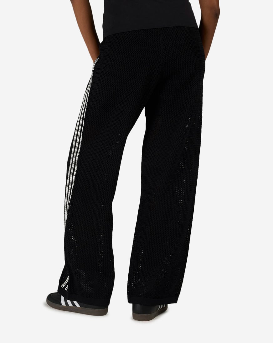 Shop adidas Knitted Crochet Firebird Track Pants KC6494 black