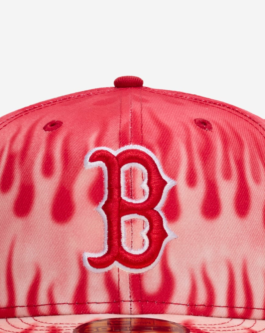 Shop New Era 59Fifty Boston Red Sox Flames Fitted Hat 60949333 red