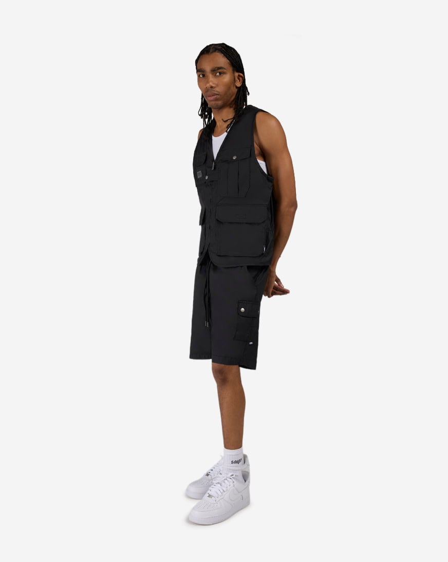 Shop SNIPES Waxed Nylon Vest SS26-MA022-001 black | SNIPES USA