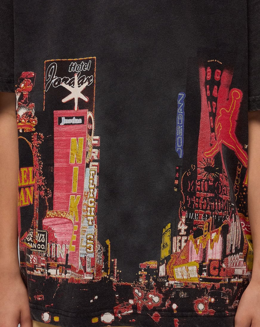 Shop Jordan Big Kids' Night Lights T-Shirt 95F383-023 black