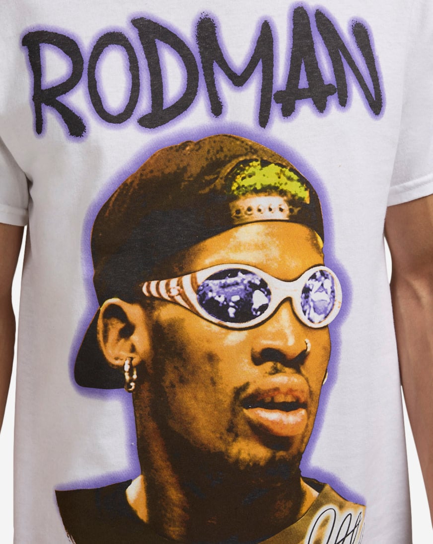 Shop Graphic Tees Rodman Hat And Shades Tee DER1400XX white