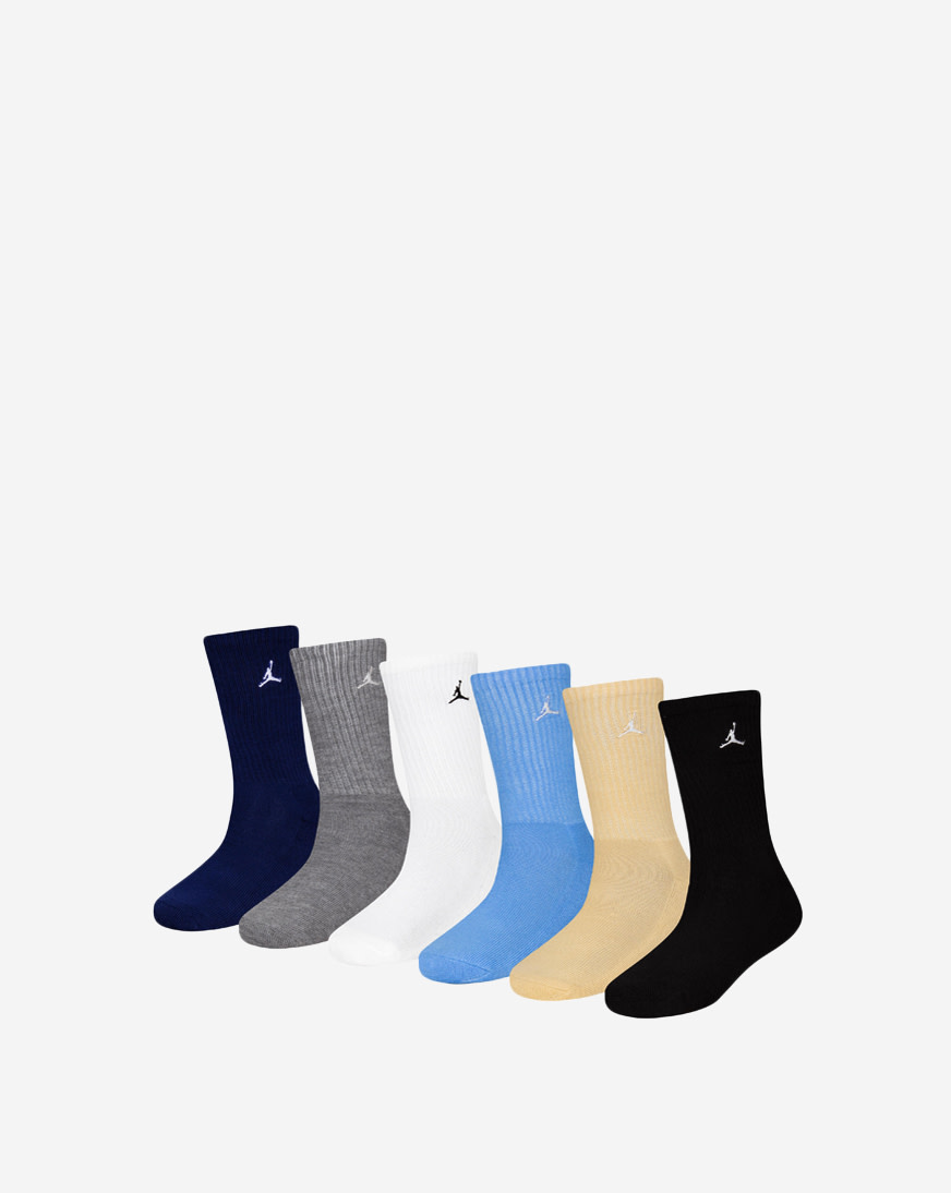 Shop Jordan Big Kids' Everyday Essentials 6Pk Crew Socks (9-11