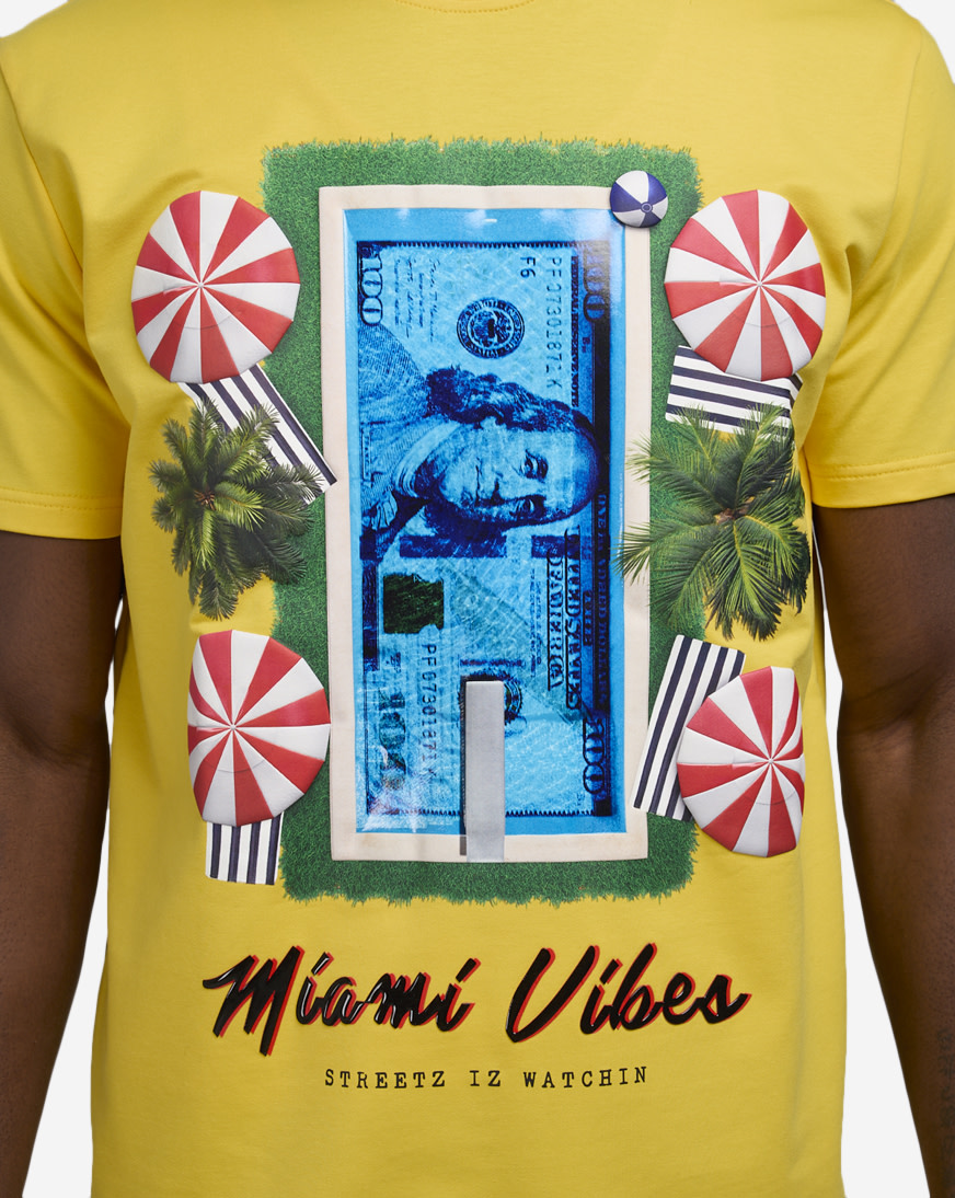Shop STREETZ IS WATCHIN Miami Beach Tee SIW9004-YEL yellow