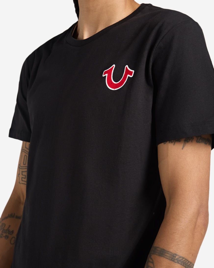 Shop True Religion Buddha Logo Tee M4O8U24JV7-BLK black | SNIPES USA