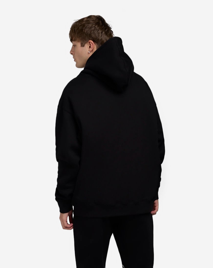 Shop Hasta Muerte Motivated Letters Hoodie HMMOTIVATEDHD-BLK