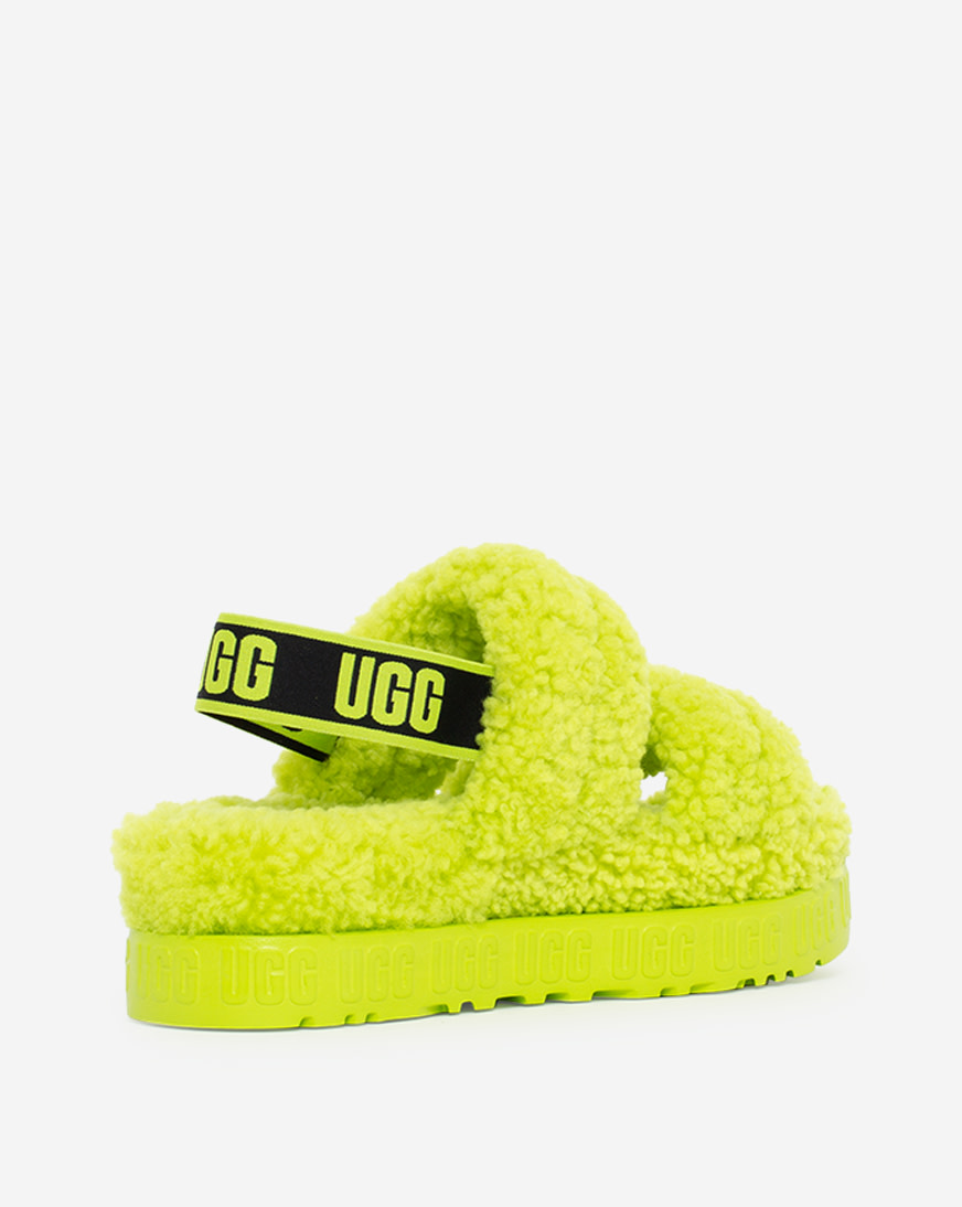 Shop UGG Oh Fluffita Platform Slippers 1120876KLM green | SNIPES USA