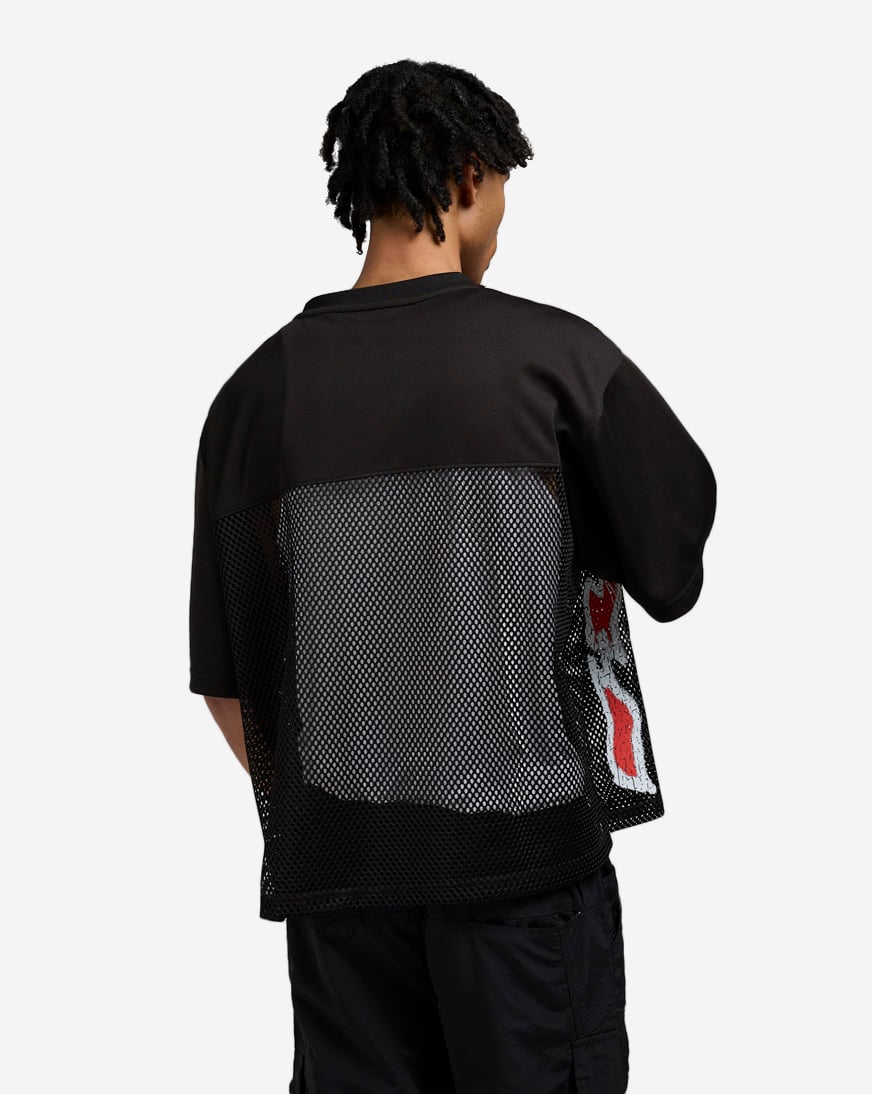 Shop Hudson Fear Cropped Mesh Tee E1134567-BLK black | SNIPES USA