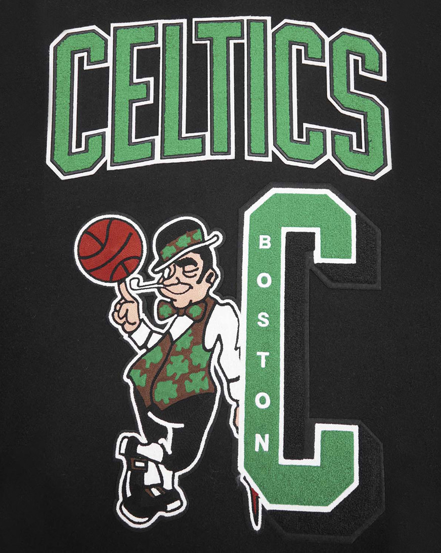 Shop PRO STANDARD Boston Celtics Mash Up Rib Wool Varsity Jacket