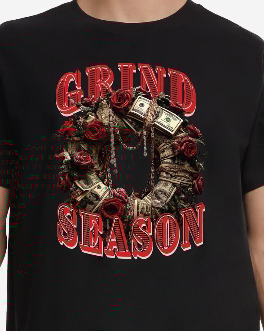 Shop Mister Tee Grind Season Wreath Tee MTUS552-US-00007 black