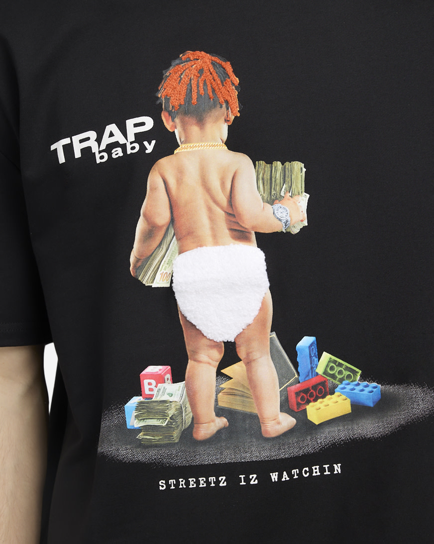 soyy. Photo tee ブラック Shop STREETZ IS WATCHIN Trap Baby Tee SIW5017-BLK black