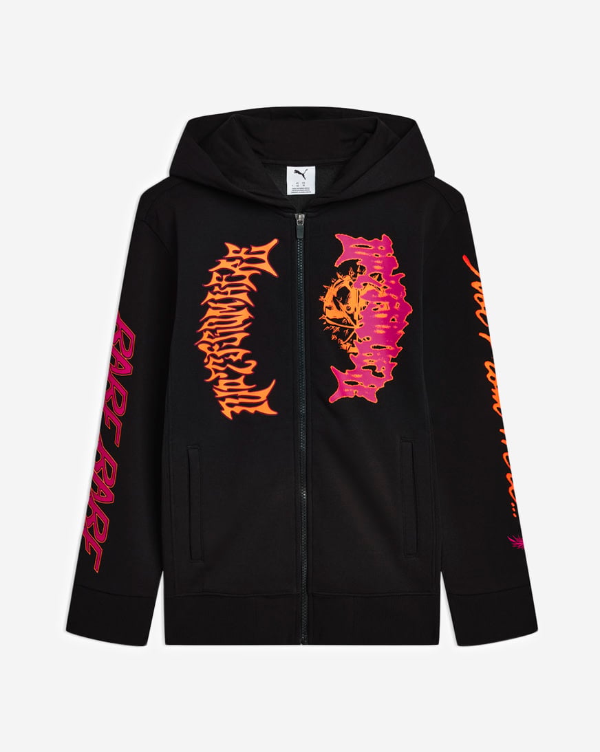 Shop Puma Grade School Melo X Super Nova CTN Fleece Zip-Up Hoodie