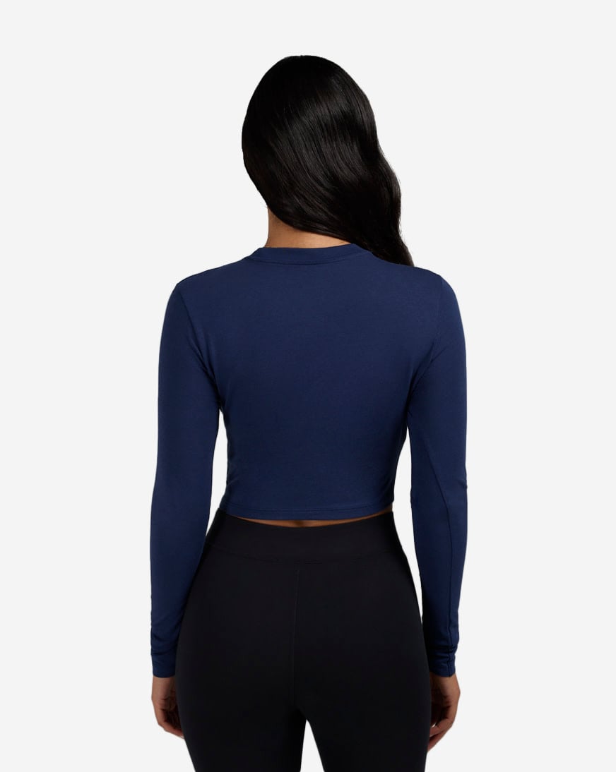 Shop Nike NSW Chill Knit Slim Long-Sleeve Cropped Top HF5322-410
