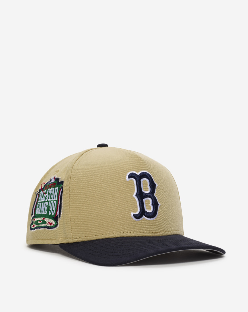 New Era Boston Red Sox 59Fifty Marathon Fitted Cap Gold Blue Custom RARE NWT