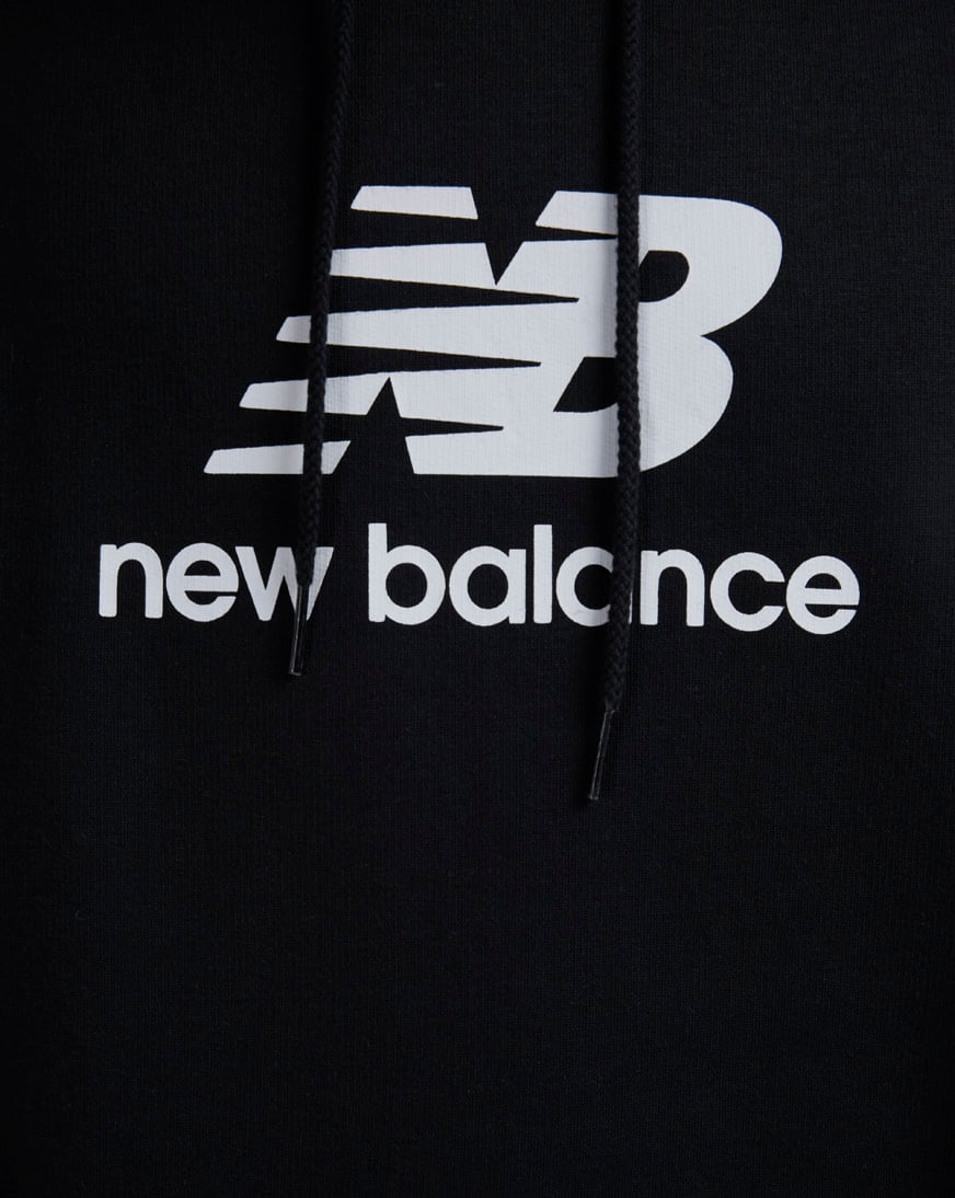 Shop New Balance Sport Essentials Fleece Logo Hoodie MT41505-BK