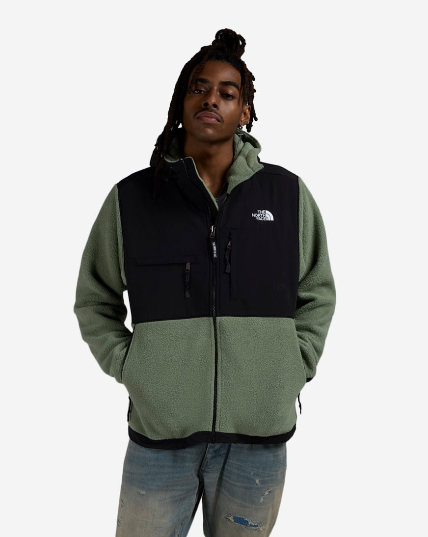 Shop The North Face Retro Denali Hoodie Jacket NF0A88XG-D0L black