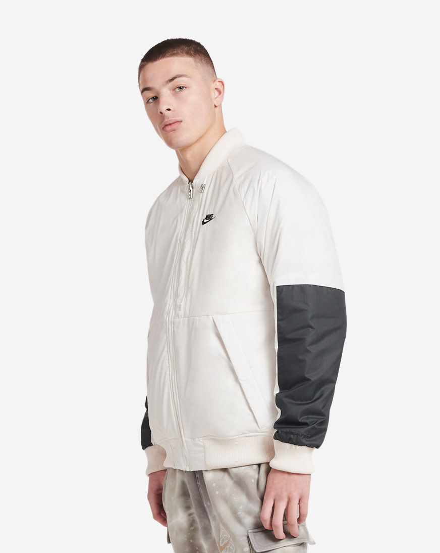 Shop Nike NSW Therma-FIT Legacy Bomber Jacket DD6849-030 grey | SNIPES USA