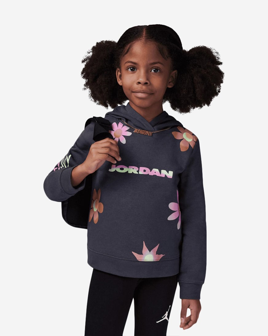 Shop Jordan Pre-School Deloris Jordan Flower Pullover Hoodie