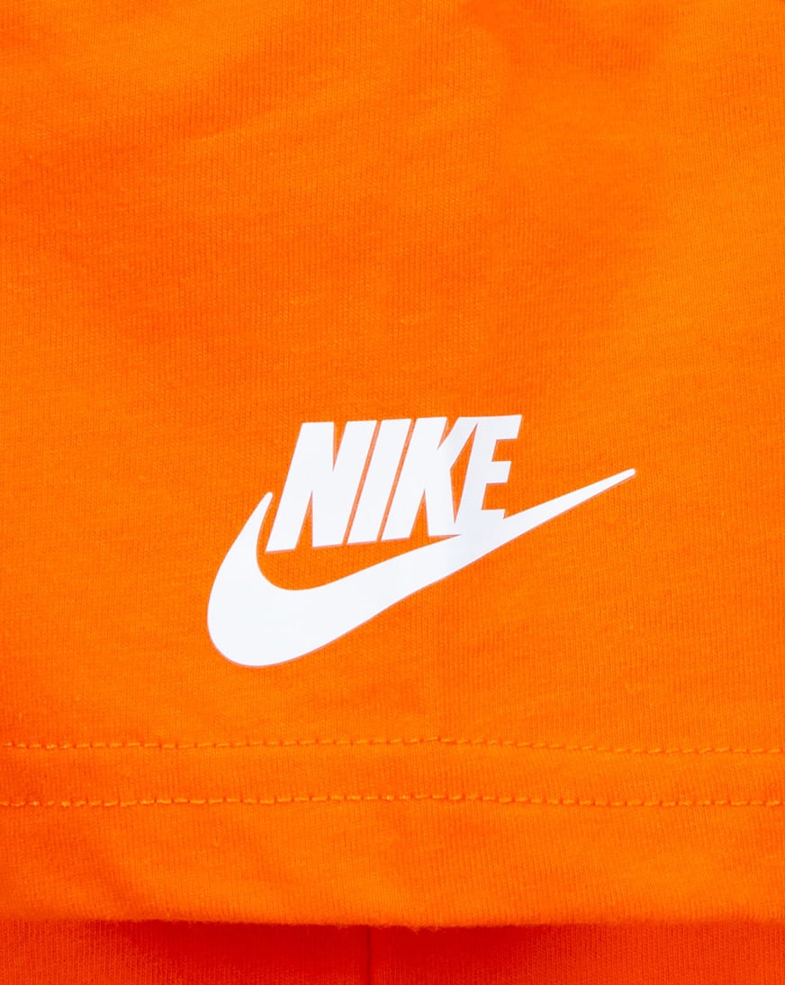 Shop Nike Little Kids' Futura Evergreen Tee 86J575-N1Y orange