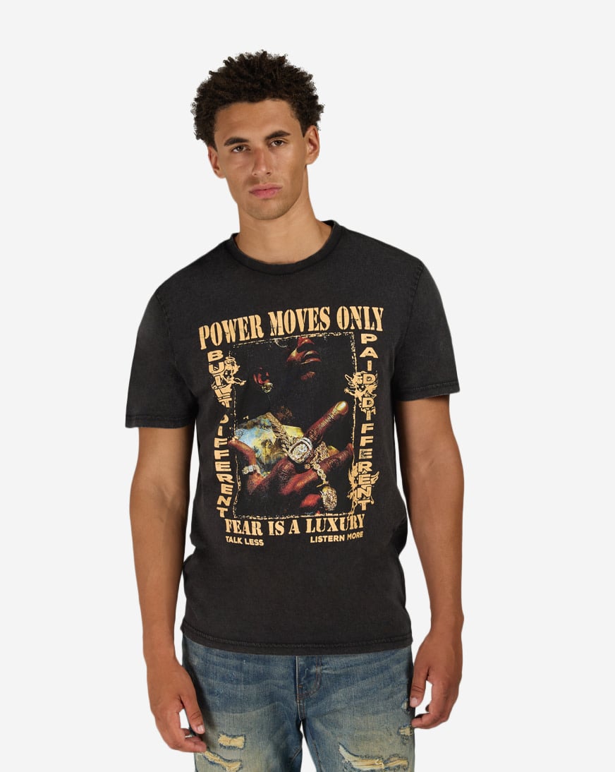 Shop Urban Classics Power Moves Only Tee MTUS691A-US-03054 black