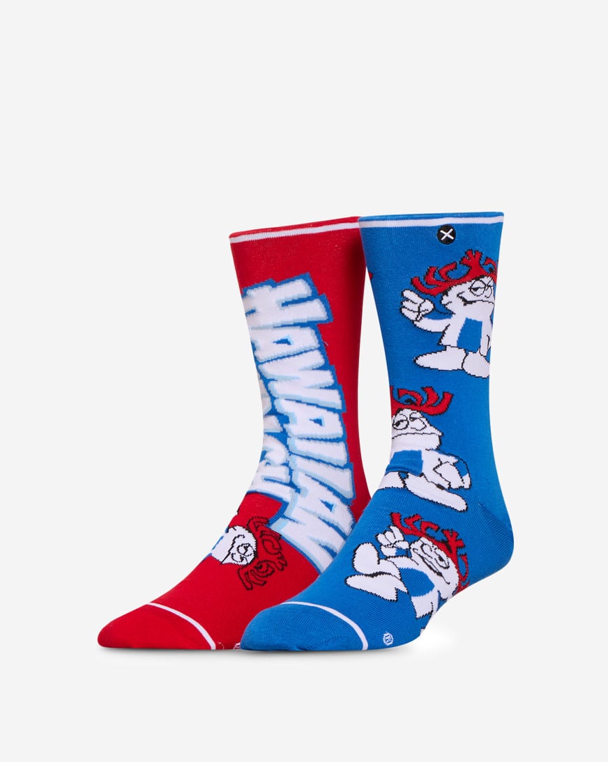 Shop Odd Sox Hawaiian Punch Split Crew Socks (L) 39642MONCD multi