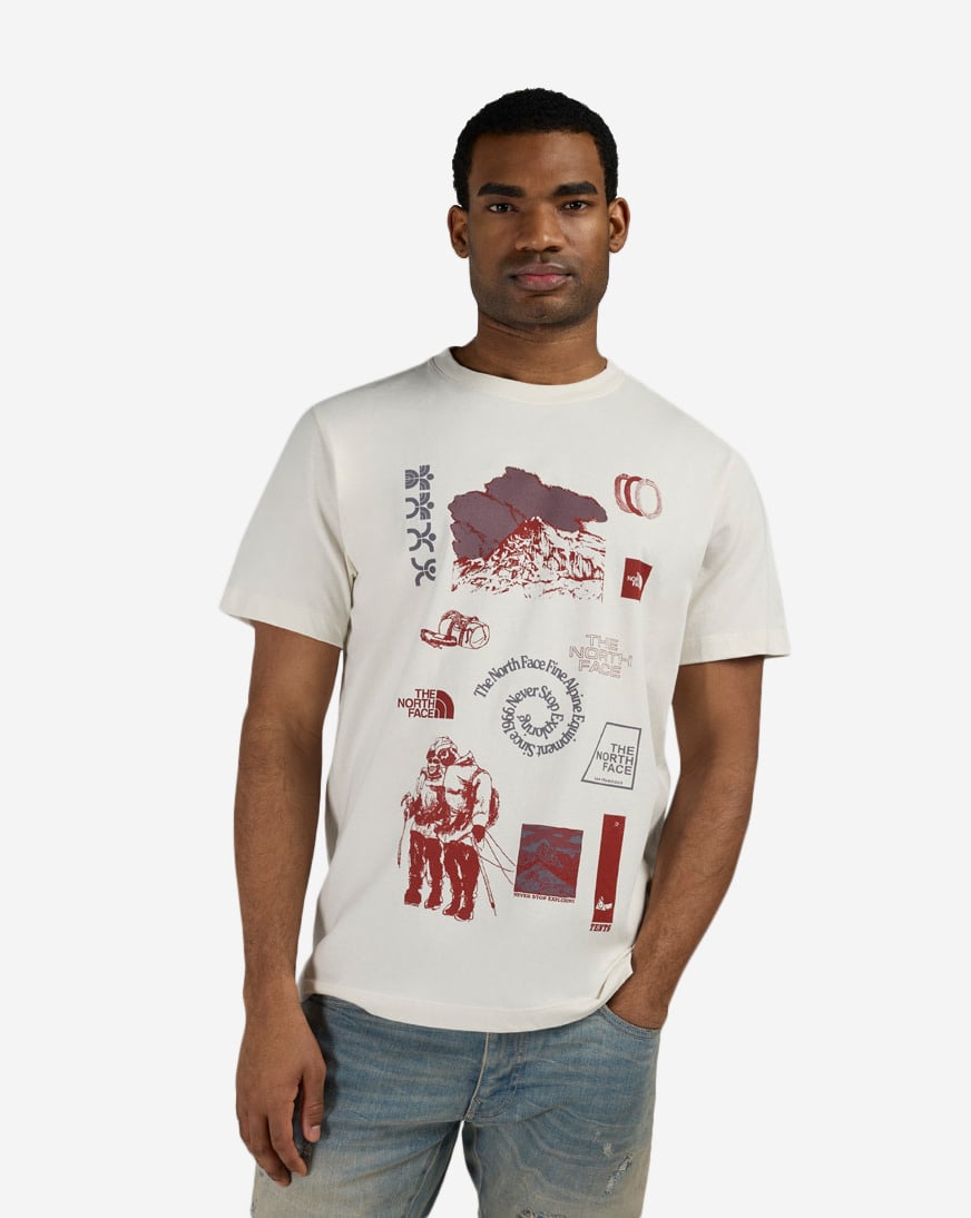 Shop The North Face Indigo Illusion Regular Tee NF0A8GSA white