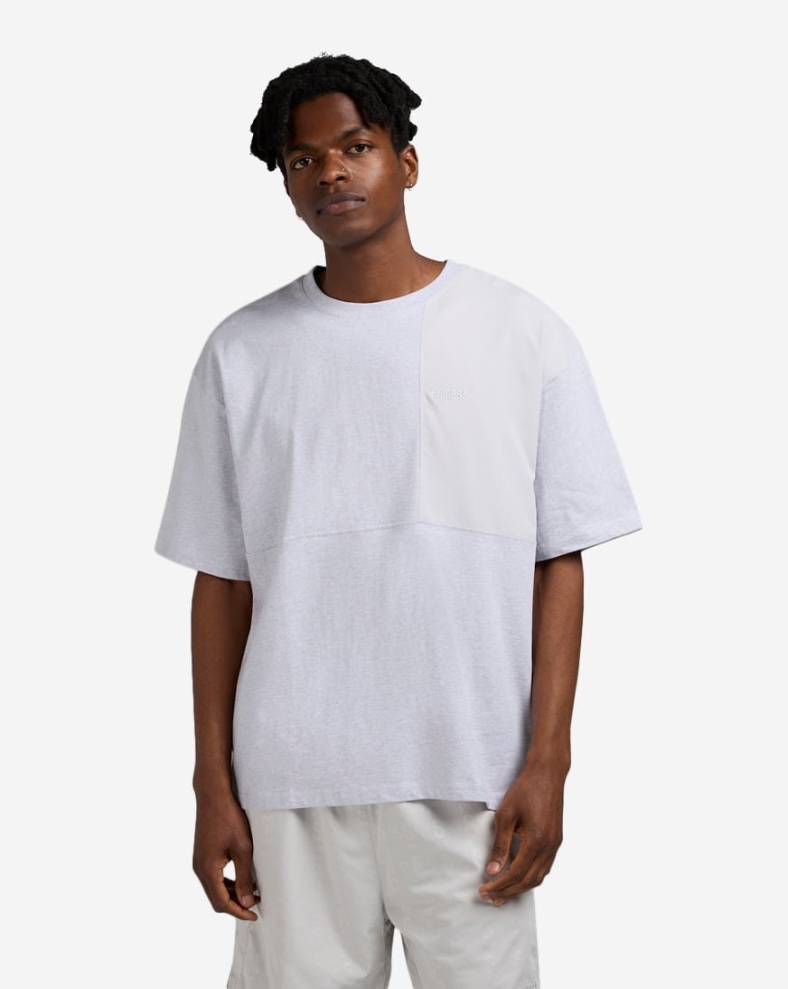 Shop SNIPES Oversized Contrast Fabric Tee SNQ225001M-GRY grey
