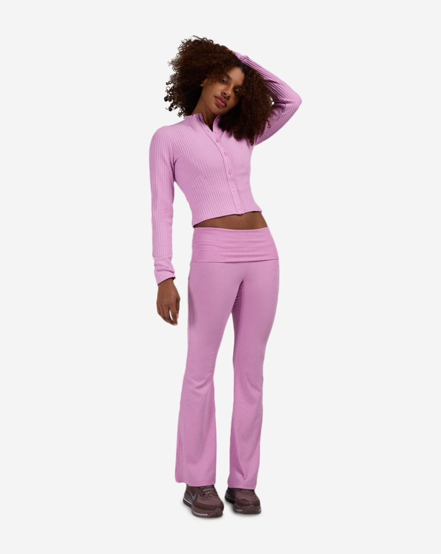 Shop Nike NSW Chill Knit Slim Wide-Ribbed Cardigan IF0234-503 pink