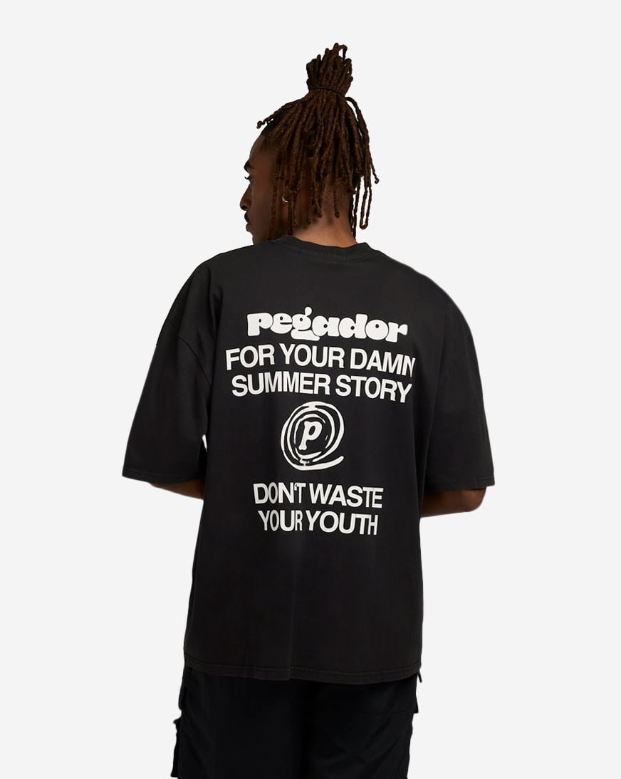 【L'Appartement AMERICANA】T-SHIRT Shop Pegador Harlan Oversized Tee PGDR-3605-065 black