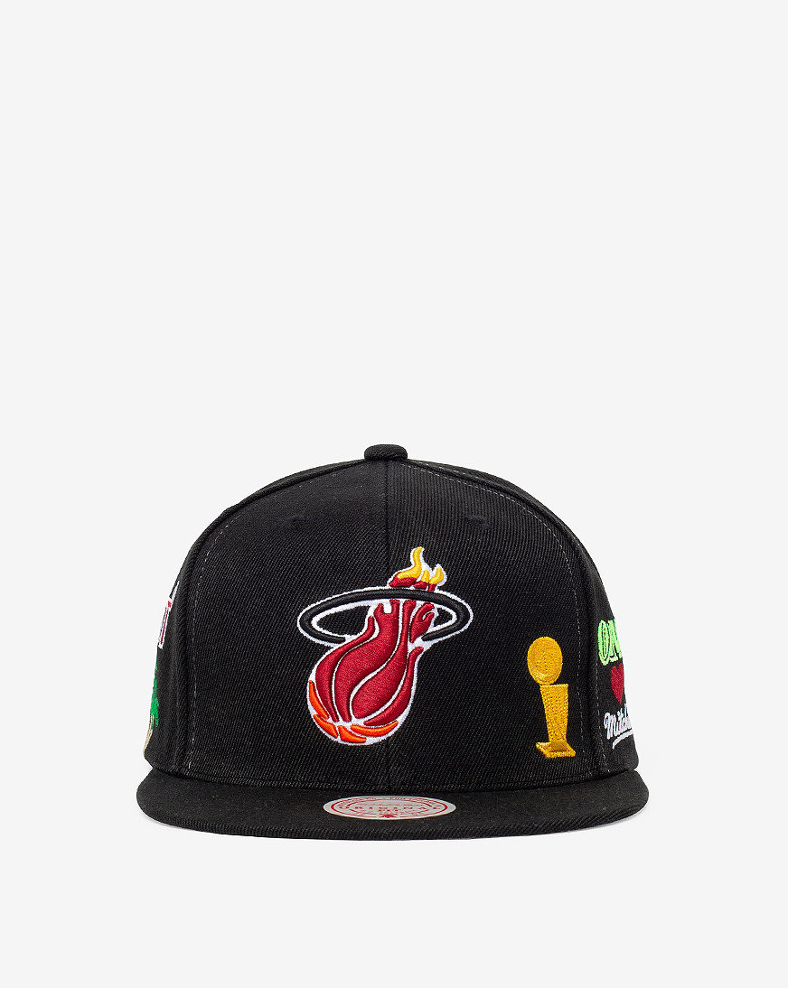 Shop Mitchell & Ness Miami Heat Hyperlocal Snapback Hat