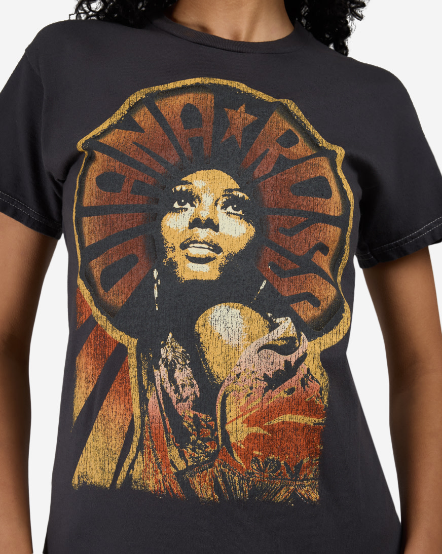 Shop Graphic Tees Diana Ross Afro Tee DNR0002J1591 black | SNIPES USA