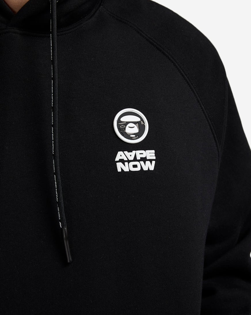 Shop AAPE Fleece Hoodie AAPSWMB324XXN-BKX black | SNIPES USA