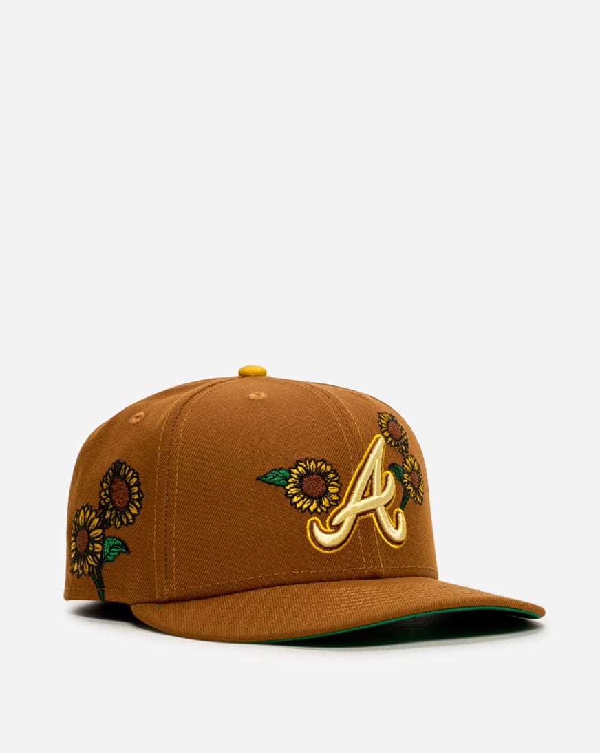 Shop New Era 59Fifty Atlanta Braves Sunflower Fitted Hat 60949328