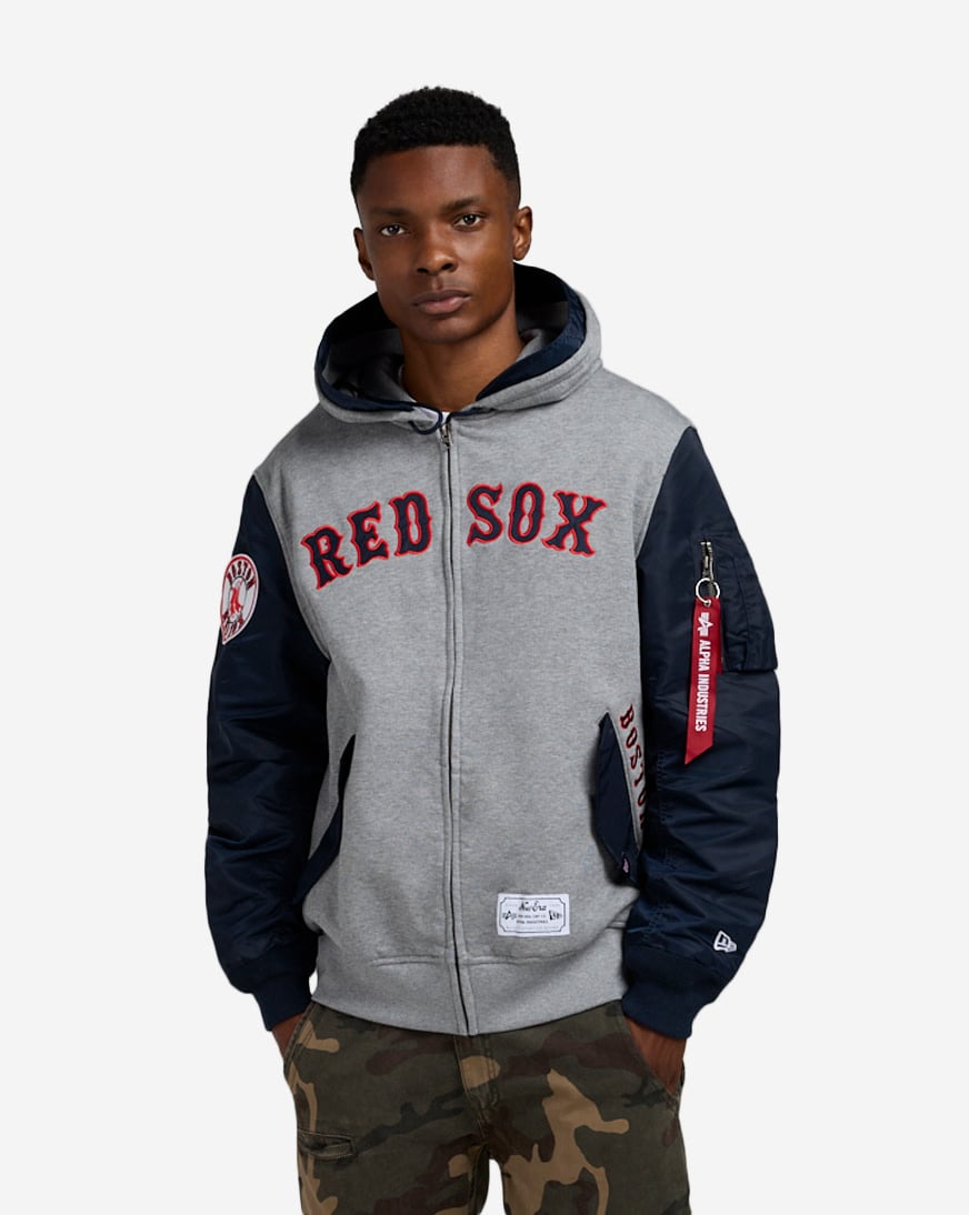 Shop New Era Alpha Industries Boston Red Sox Bomber Jacket