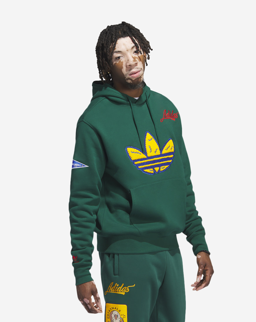Shop adidas Collegiate Badge Hoodie IL2354 green | SNIPES USA