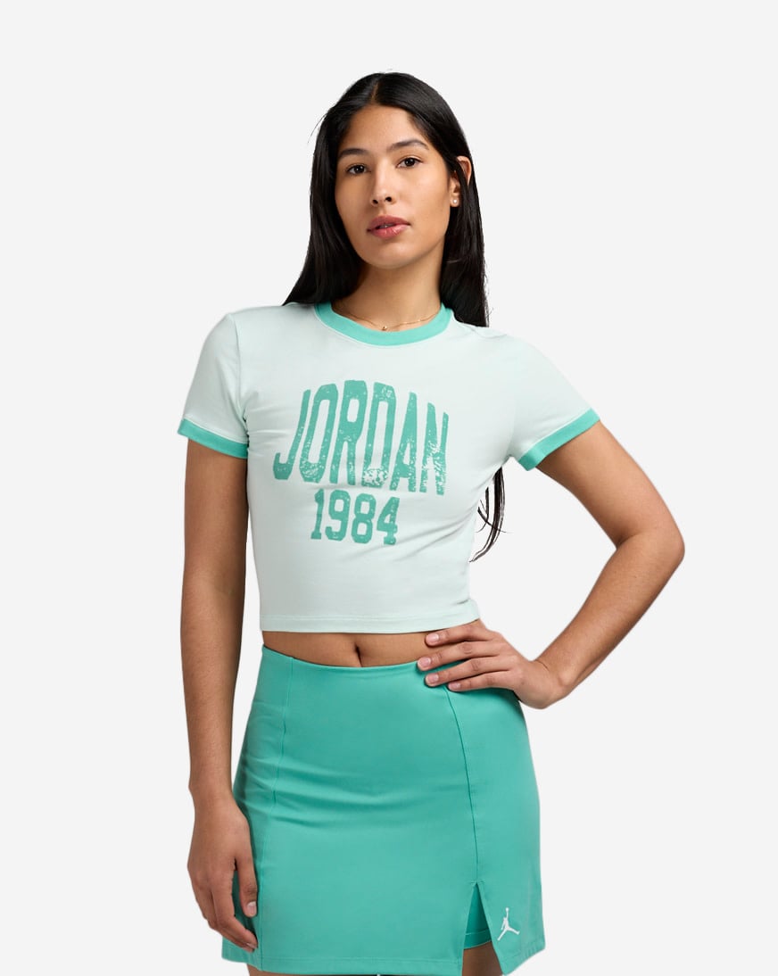 Shop Jordan Cropped Graphic T-Shirt HJ0196-357 green