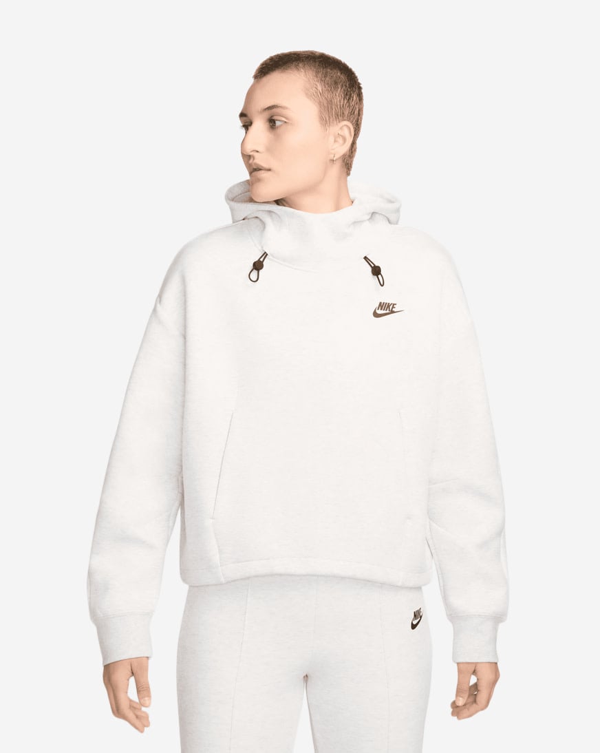 Shop Nike NSW Tech Fleece Oversized Hoodie FV6322-013 white