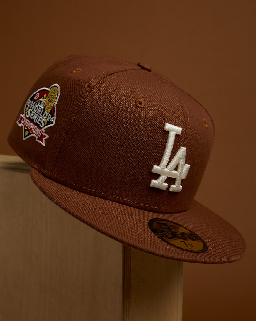 Shop New Era 59Fifty Los Angeles Dodgers Fitted Hat 70958569 brown