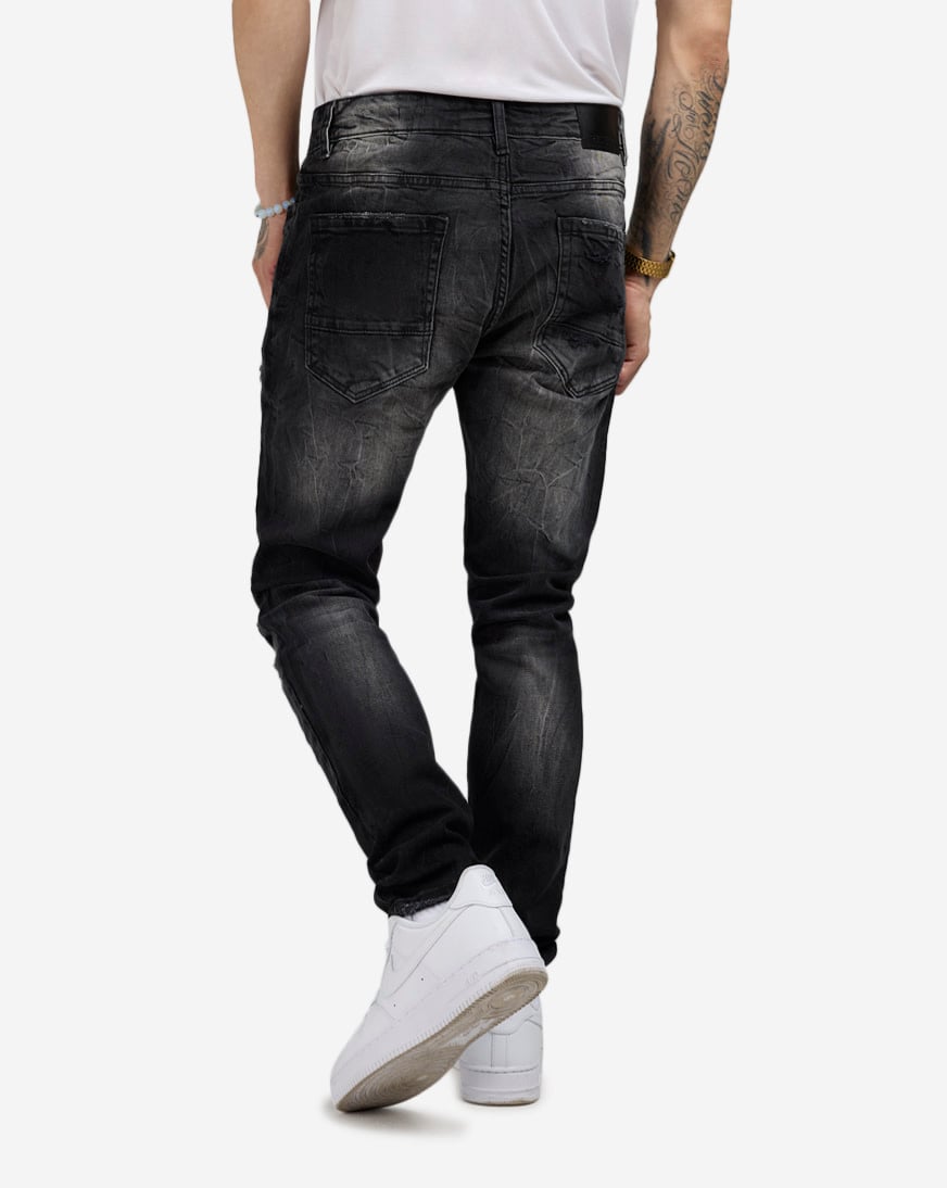 Shop Jordan Craig 5 Pkt Rip Repair Jeans JS3208-BLK black | SNIPES USA