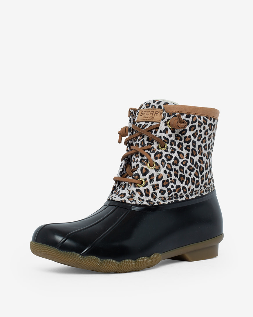leopard print sperry boot