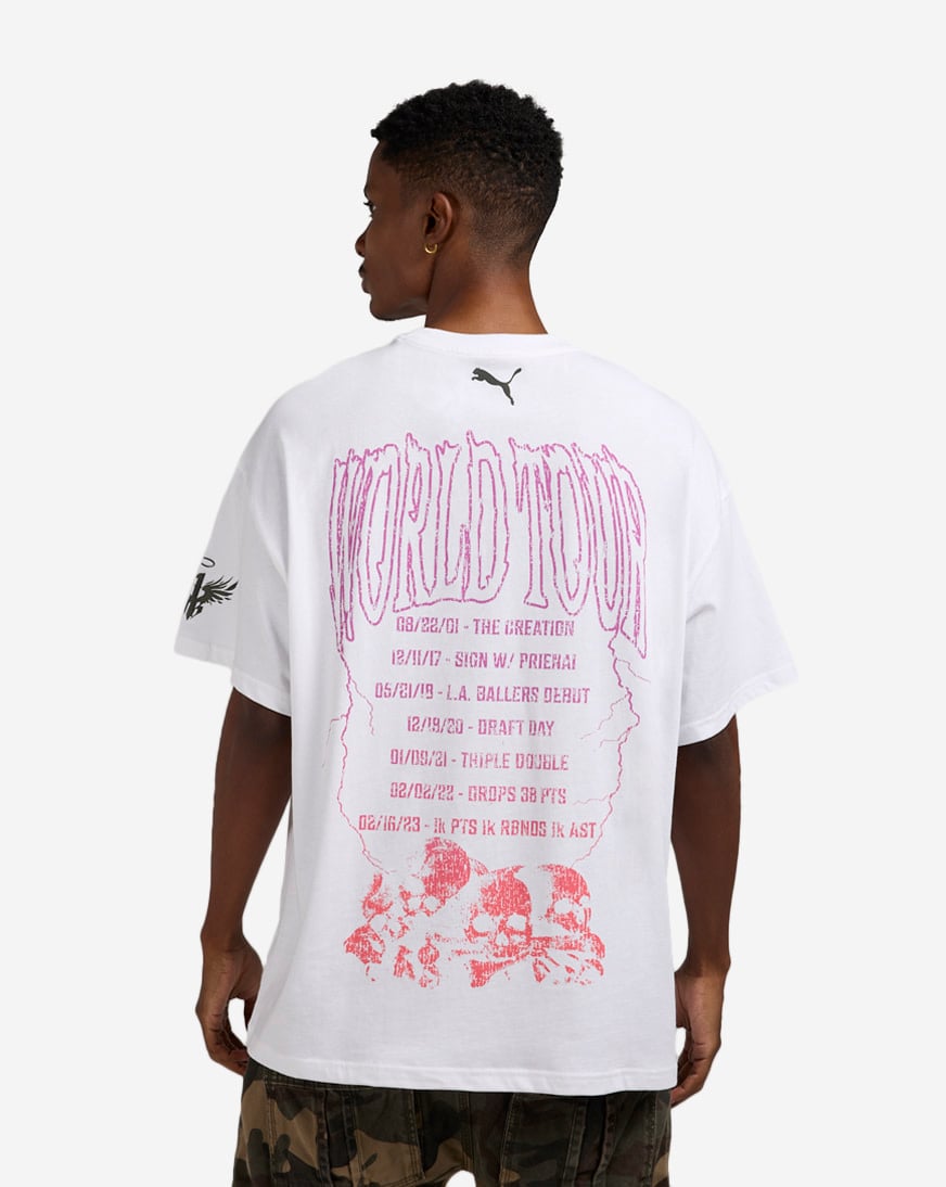 Shop Puma Melo World Tour-nament Tee 63237201 white | SNIPES USA