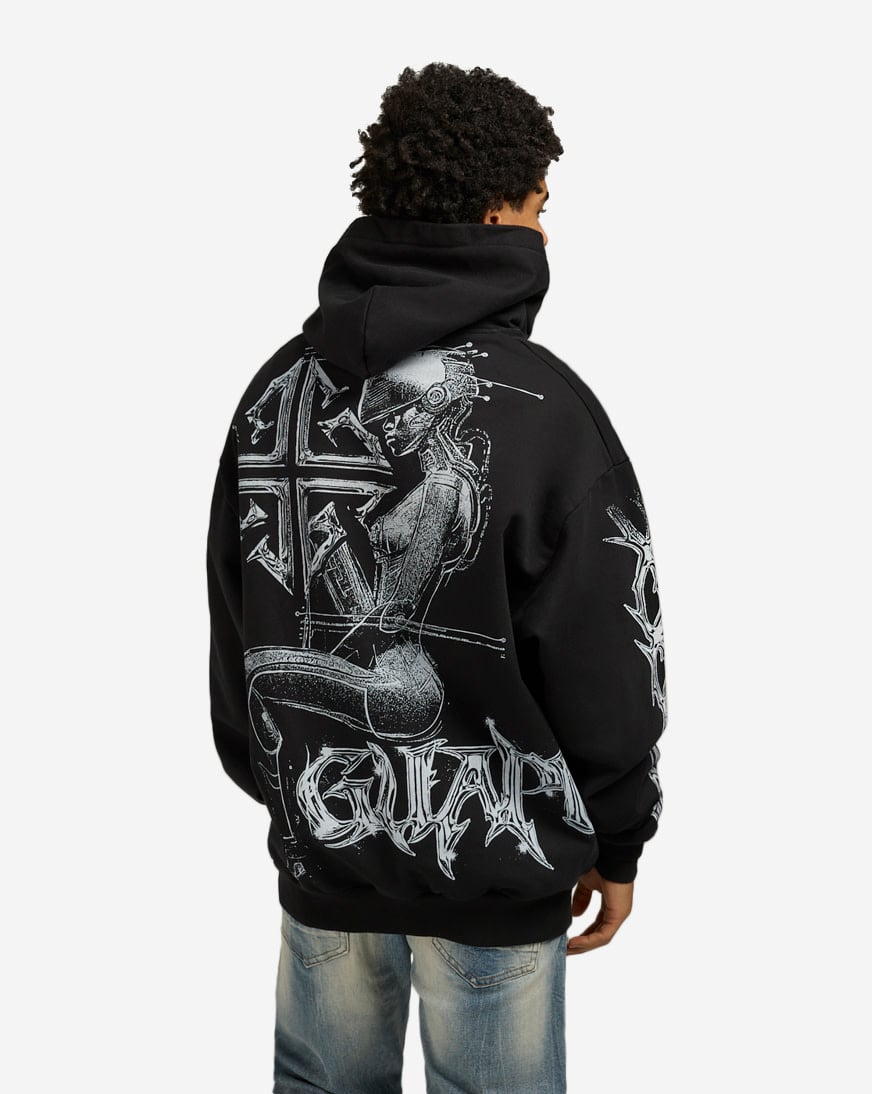 Shop GUAPI Obsidian Cyborg Hoodie OBSIDIAN-BLACK-CYBORG