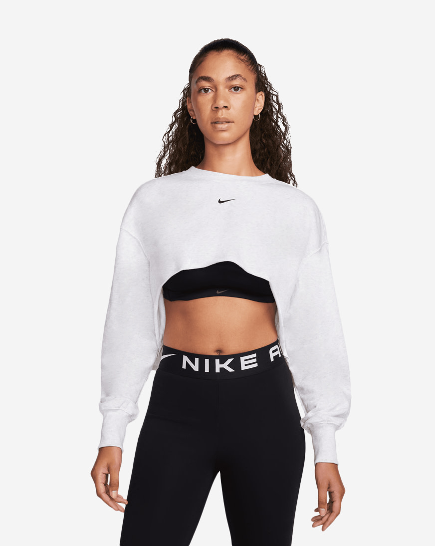 Shop Nike NSW Crop Crew FB8264-051 grey | SNIPES USA