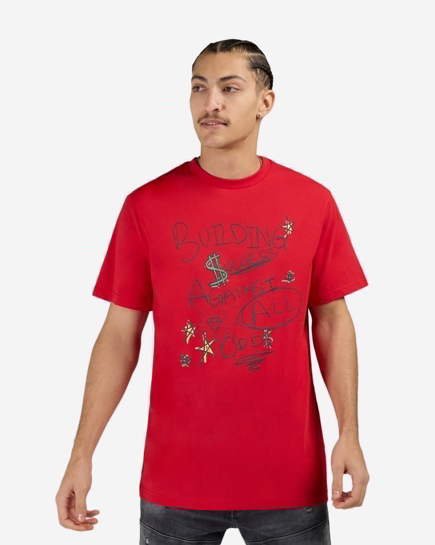 Shop Mister Tee Build Success AOO Tee MTUS485-US-00491 red