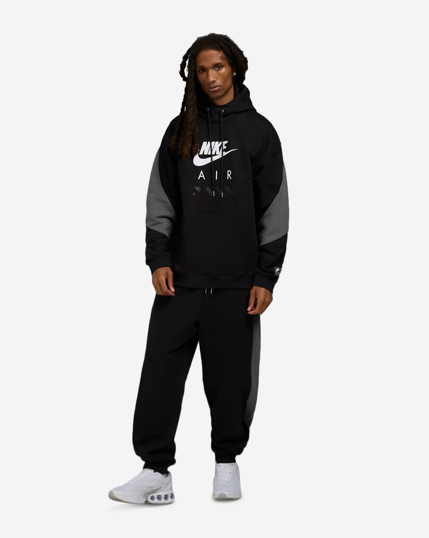 Shop Nike Air Fleece Pullover Hoodie HJ0273-010 black | SNIPES USA